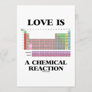 Love Is A Chemical Reaction (Periodic Table) Invitation