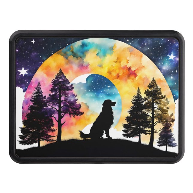 Love is a Dog waiting for you  Trailer Hitch Cover (Front)