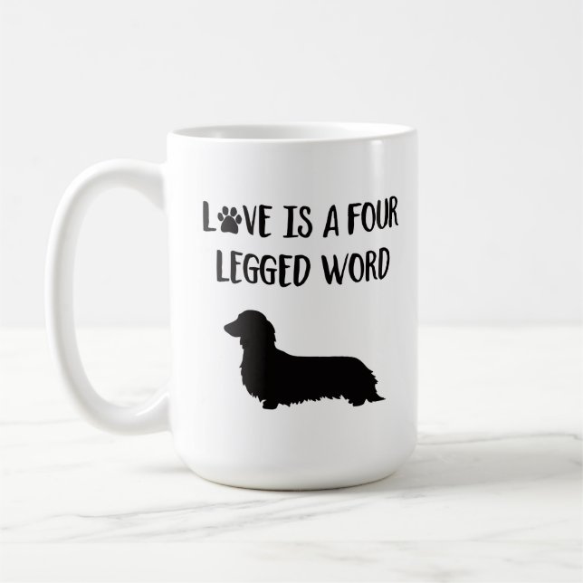 Love Is A Four Legged Word Coffee Mug (Left)