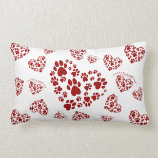 Love is a four legged word lumbar pillow