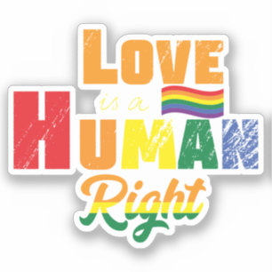 Love Is A Human Right   LGBTQ   Pride   Rainbow