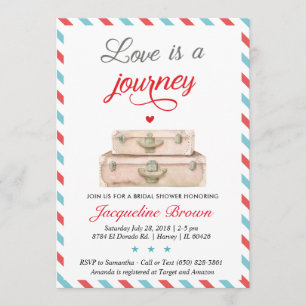 Love is a Journey Bridal Shower Invitation
