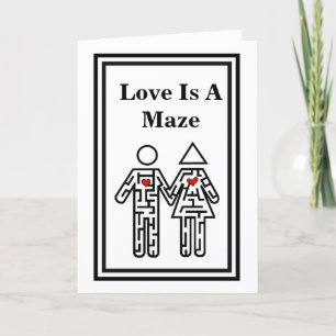 Love Is A Maze Romantic Card