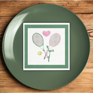 Love Is a Perfect Match Tennis Sports  Napkin