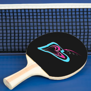 Love is a trail of hearts ping pong paddle