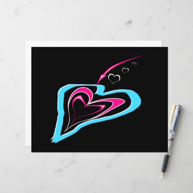 Love is a trail of hearts Postcard (Front/Back In Situ)