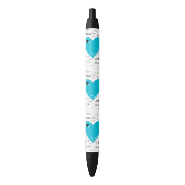 Love is All Around Black Ink Pen (Front Vertical)