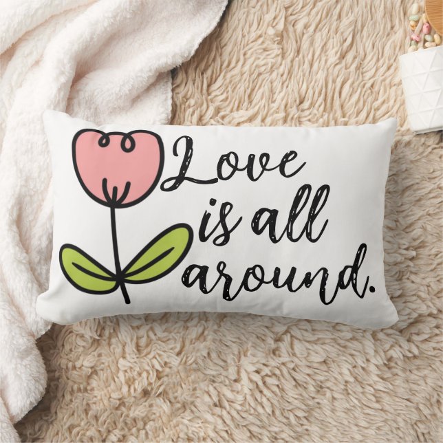 Love Is All Around Lumbar Pillow (Blanket)