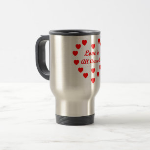 Love is all around travel mug