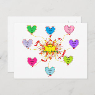 Love is all around you postcard