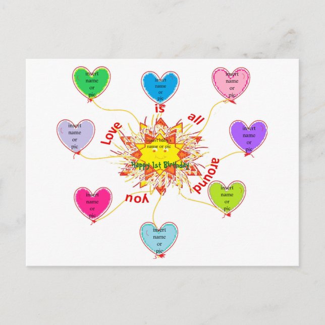 Love is all around you postcard (Front)