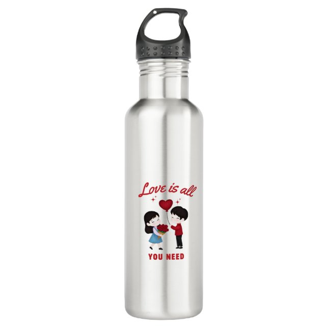 Love Is All You Need 710 Ml Water Bottle (Front)