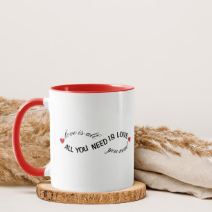 Love Is All You Need Heart Mug