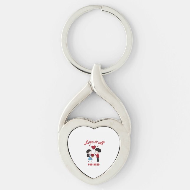 Love Is All You Need Keychain (Front)