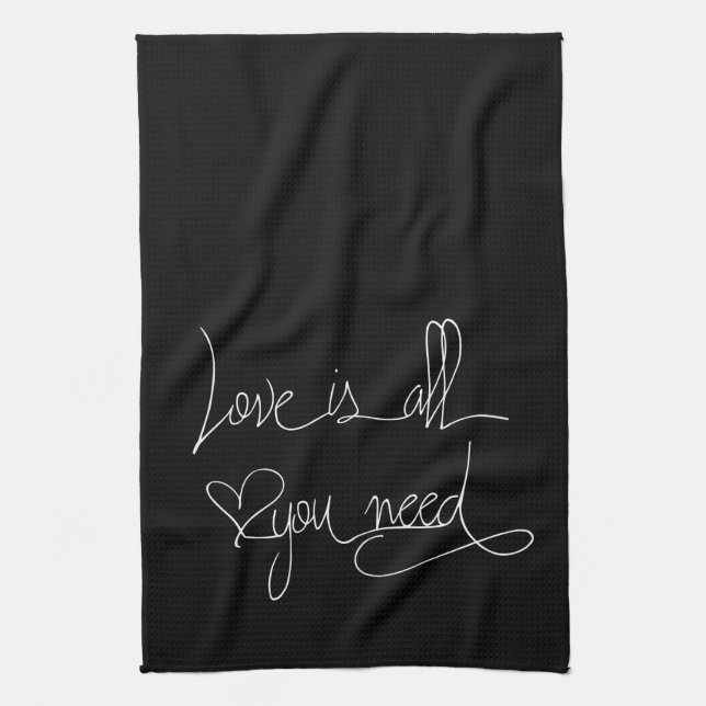 Love is all you need kitchen towel (Vertical)