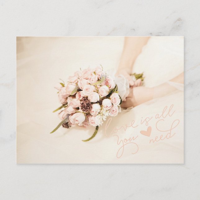 Love is all you need- Wedding Postcard (Front)