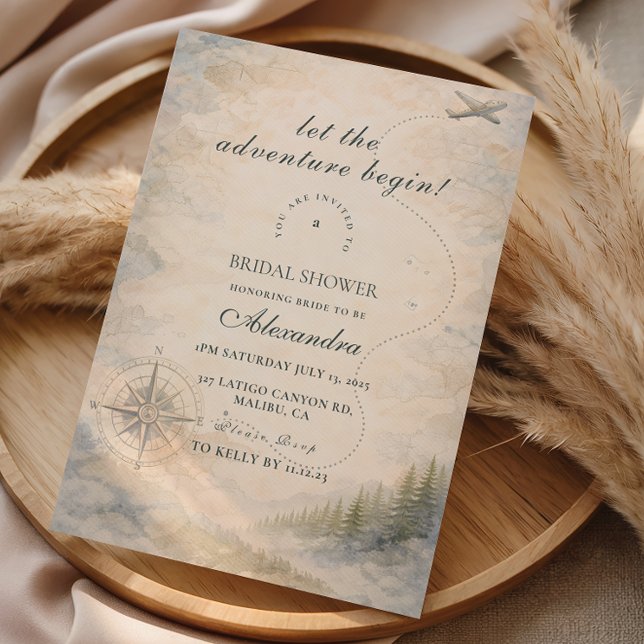 Love Is An Adventure Bridal Shower Invitation (Creator Uploaded)
