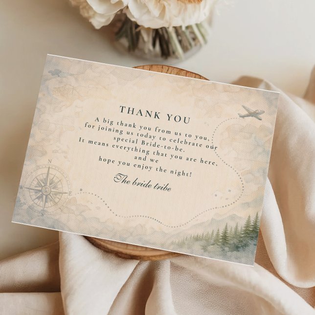 Love Is An Adventure Bridal Shower Thank You Card (Creator Uploaded)