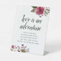 Love Is An Adventure Bucket List Floral Wedding