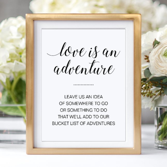 Love Is An Adventure Bucket List Wedding Sign (Creator Uploaded)