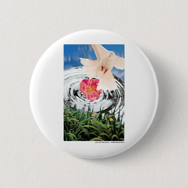 Love is at the Source 2 Inch Round Button (Front)