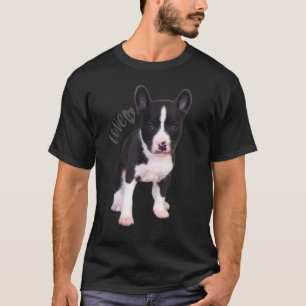 Love Is Basenji Dog Mom Dad Puppy Cute Pet Valenti T-Shirt