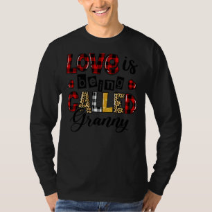 Love Is Being Called Granny Mother's Day Red Plaid T-Shirt