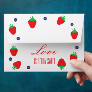 Love Is Berry Sweet Fruit Bridal Shower Envelope