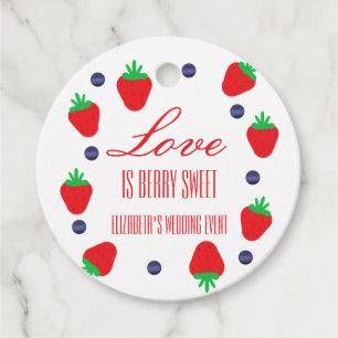 Love Is Berry Sweet Fruit Bridal Shower Favour Tags