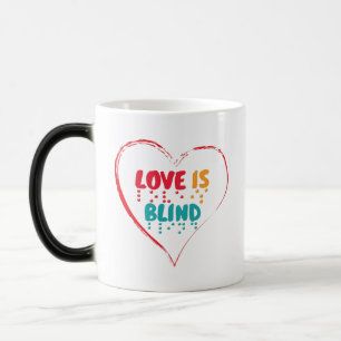 Love Is Blind Braille Heart Magic Mug