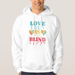 Love Is Blind Braille Hearts Hoodie
