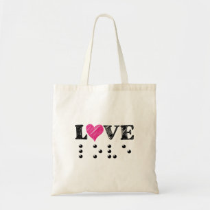 Love Is Blind Braille Tote Bag