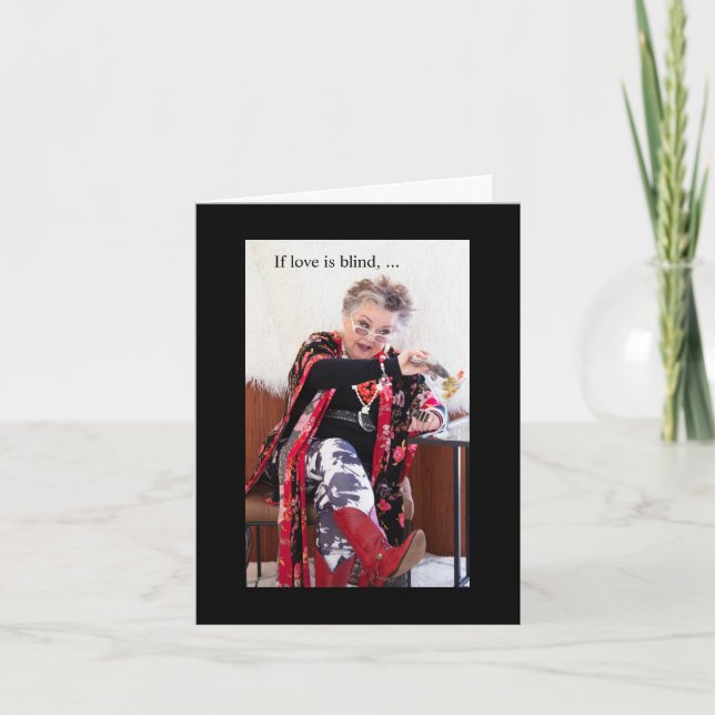 Love is Blind on Valentine's Day Card (Front)