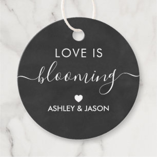 Love is Blooming, Flowers Tag, Wedding Chalkboard Favour Tags
