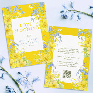 Love is blooming spring wedding details QR  Enclosure Card