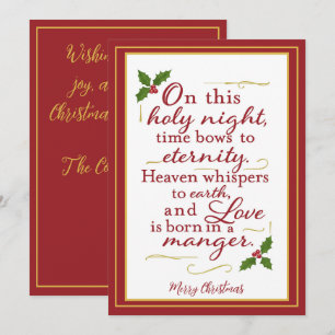 Love Is Born – Christmas Night Blessing Holiday Card