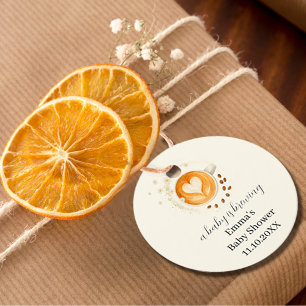 Love is Brewing Baby Shower  Favour Tags