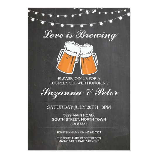 Love is Brewing Beers Couple's Showers Invite
