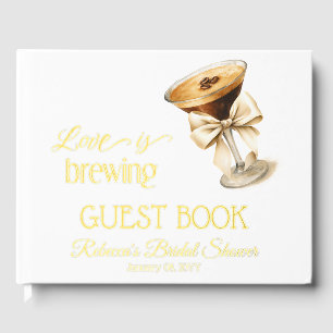 Love is Brewing Bow Espresso Martini Bridal Shower Guest Book