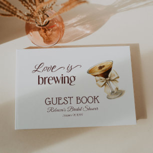 Love is Brewing Bow Espresso Martini Bridal Shower Guest Book