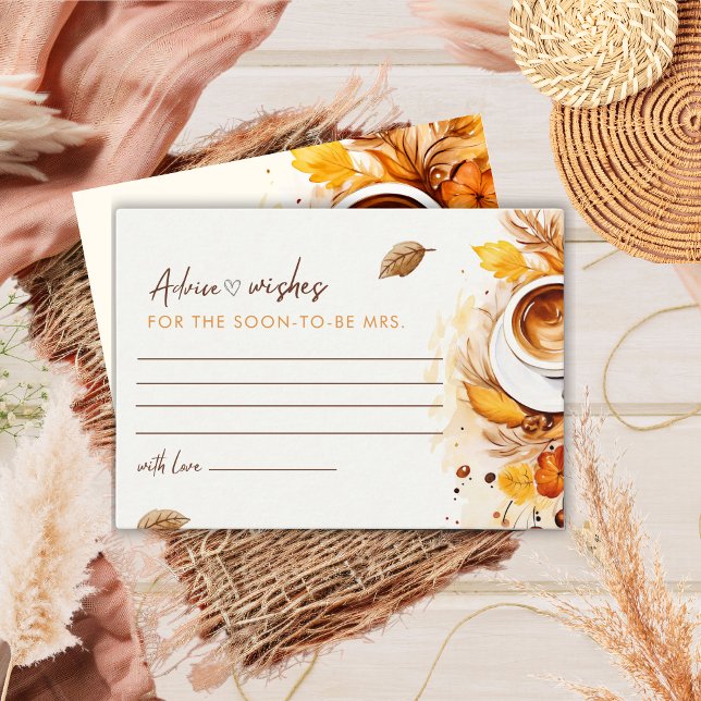 Love is brewing Bridal Shower Advice and Wishes Enclosure Card (Creator Uploaded)