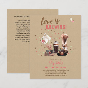 Love Is Brewing BRIDAL SHOWER Coffee Muffins INVIT
