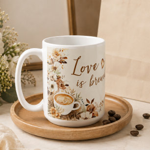 Love Is Brewing Bridal Shower Coffee Mug