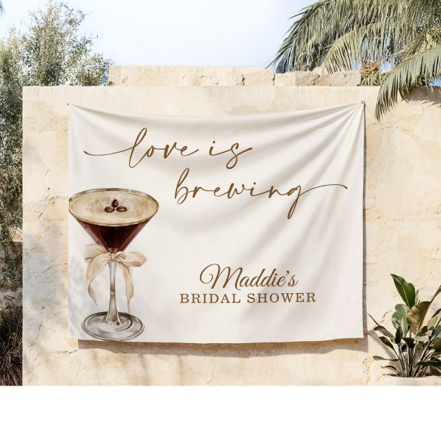 Love is Brewing Bridal Shower, Espresso Martini Tapestry (Creator Uploaded)