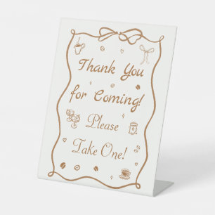 Love is Brewing Bridal Shower Favor  Pedestal Sign
