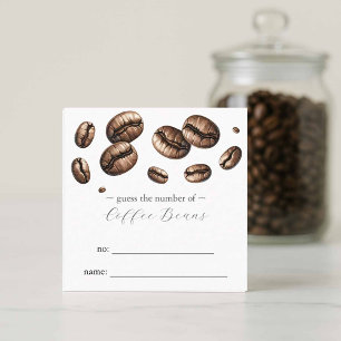 Love Is Brewing Bridal Shower Games Guess Beans Square Business Card