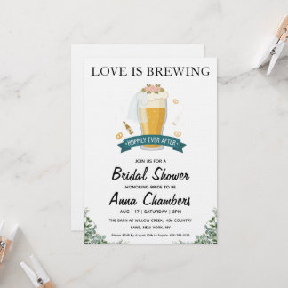 love is brewing bridal shower invitations