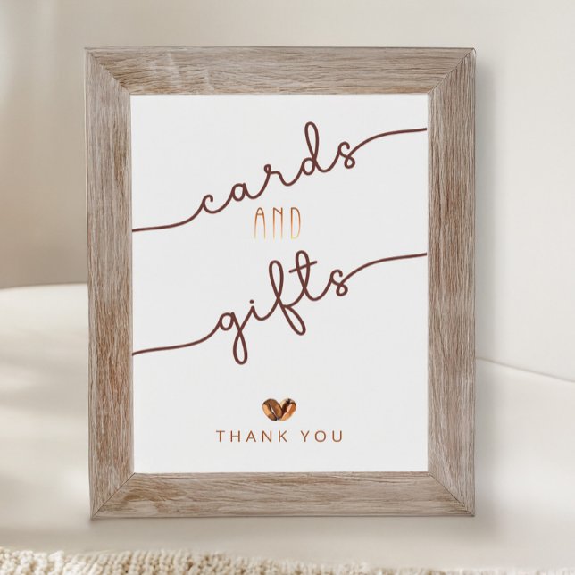 Love Is Brewing Bridal Shower Invitations & Decor (Cards & Gifts Sign)