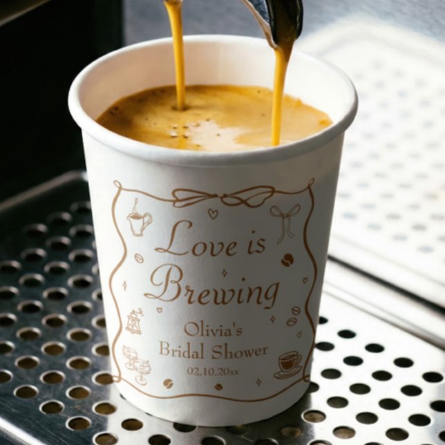 Love is Brewing Bridal Shower  Paper Cups (Creator Uploaded)