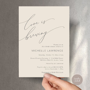 Love is Brewing, Bridal Shower Party Celebration Invitation